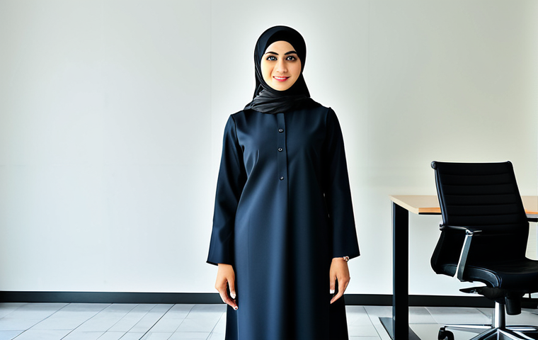 Modern Businesswoman**

"A confident Arab businesswoman in a modern, fully-clothed abaya and hijab, standing in a bright, contemporary office in Dubai, professional attire, safe for work, perfect anatomy, natural proportions, professional photography, high quality, modest, appropriate content"

**