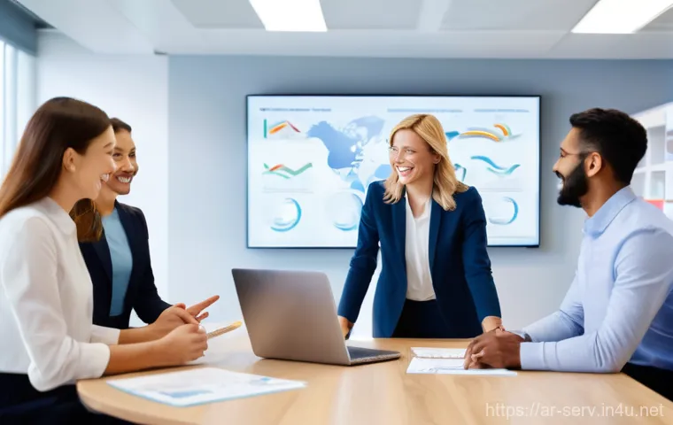 서비스관리사와 온라인 학습 플랫폼 - **"A vibrant and diverse team of professionals, including men and women of various ages and ethnicit...