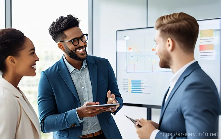 서비스관리사와 팀 리더십 - Image Prompt 1: The Trust-Building Team**