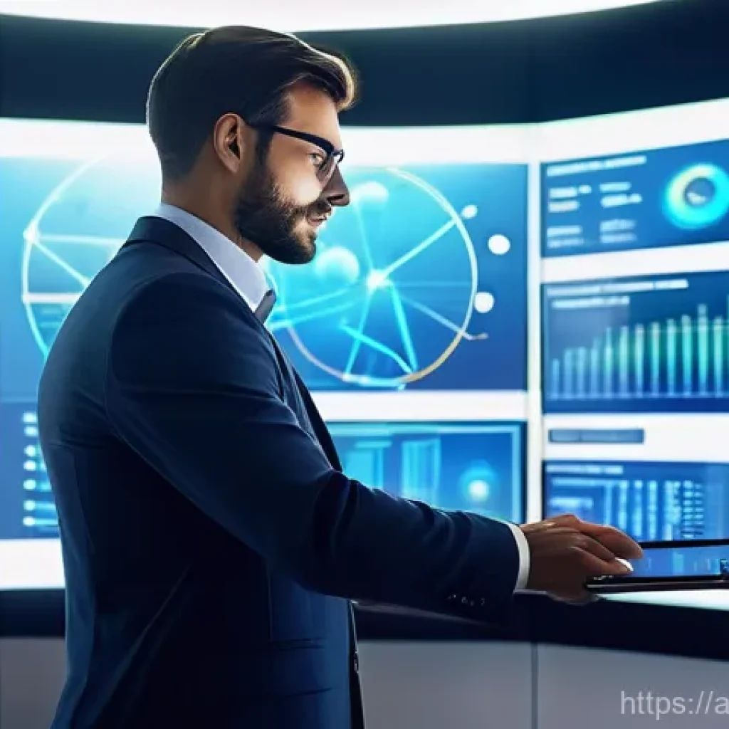 서비스관리사와 서비스 프로세스 개선 - **Prompt:** "A diverse customer experience engineer, dressed in smart, modern business attire, stand...