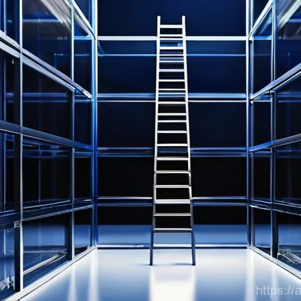 서비스관리사 자격증 활용 사례 - Image Prompt 1: Career Ladder and Professional Networking**