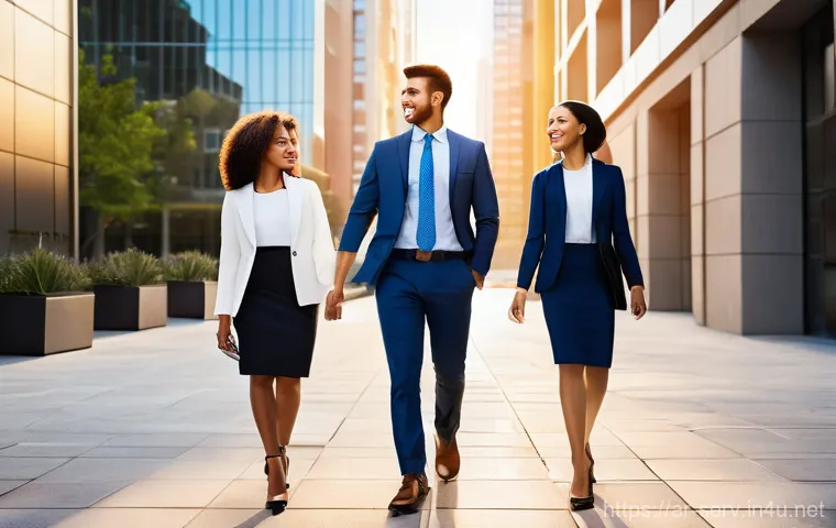 서비스관리사 자격증 활용 사례 - Image Prompt 1: Career Ladder and Professional Networking**