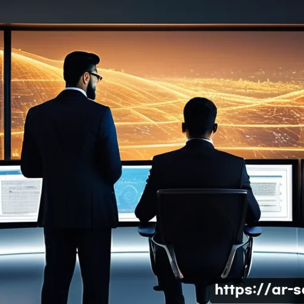 서비스관리사와 고객 데이터 기반 서비스 - A modern Arabic customer service center scene featuring diverse Middle Eastern professionals in busi...