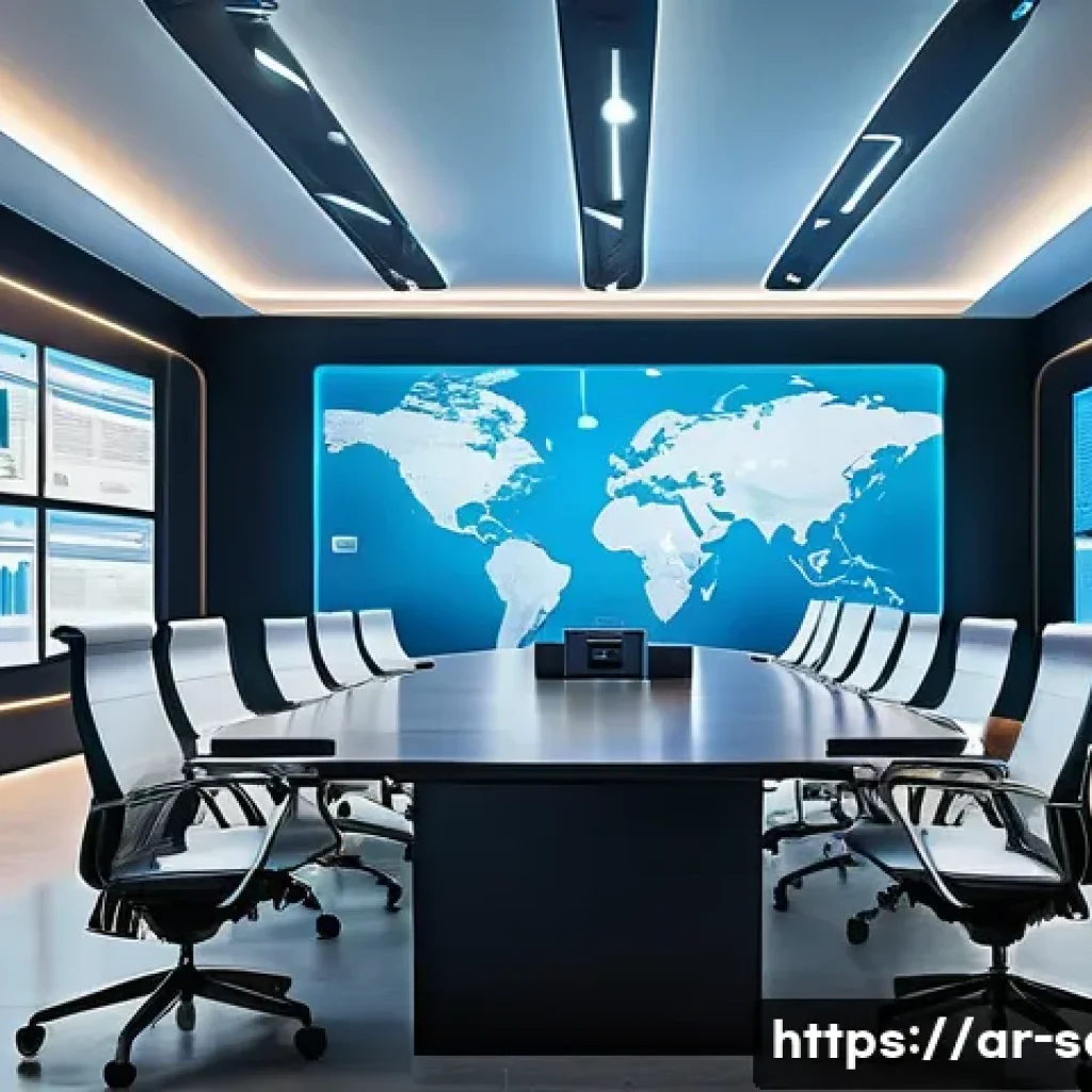 서비스관리사와 IT 서비스 관리 사례 - A modern Middle Eastern corporate office setting showcasing a diverse team of professionals collabor...