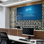 서비스관리사와 고객의 기대 관리 - A modern Arabic customer service office setting featuring diverse Arab professionals engaging in act...