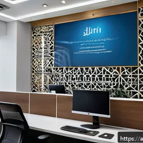 서비스관리사와 고객의 기대 관리 - A modern Arabic customer service office setting featuring diverse Arab professionals engaging in act...